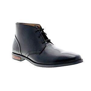 Florsheim New Matera Plain Toe Chukka Boots Black Leather Lace Up Classic